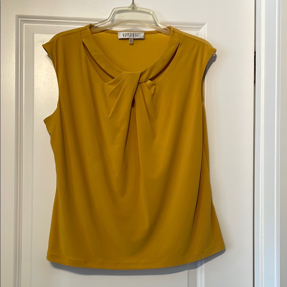 Kasper Women's Mustard Sleeveless Top
